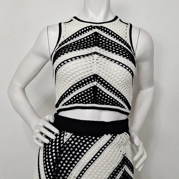 Willow & Wind NEW Bohemian Fringe Hippie Crochet 70's Skirt & Top 2 Piece Set *M - Picture 2 of 9